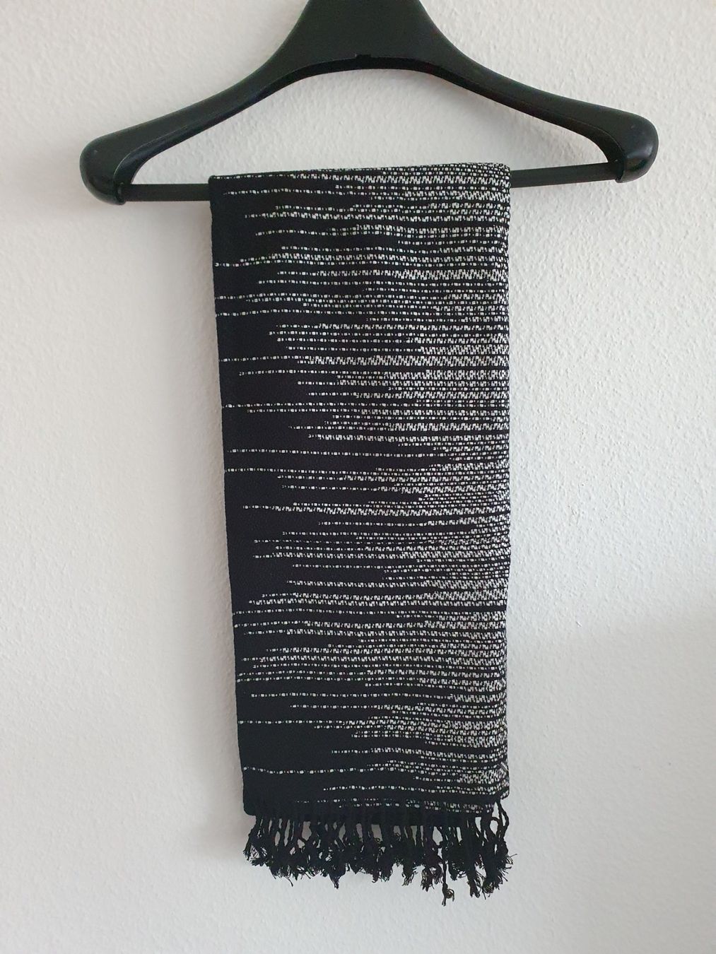 Foulard & Sciarpe: Schal, Baumwolle, Handgewebt, Schwarz/Weiss – Nuovo (secondo la descrizione) da Basel venduto da Anghkorwatt 1