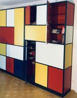 2 Designer Schränke Mondrian aus MDF top Schreiner Arbeit