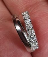 Boucle d'oreille argent diamants de moissanite de 0,04 ct