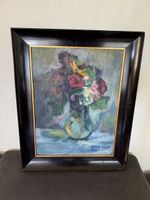 Blumenstrauss Ölgemälde auf Leinwand, signiert, gerahmt