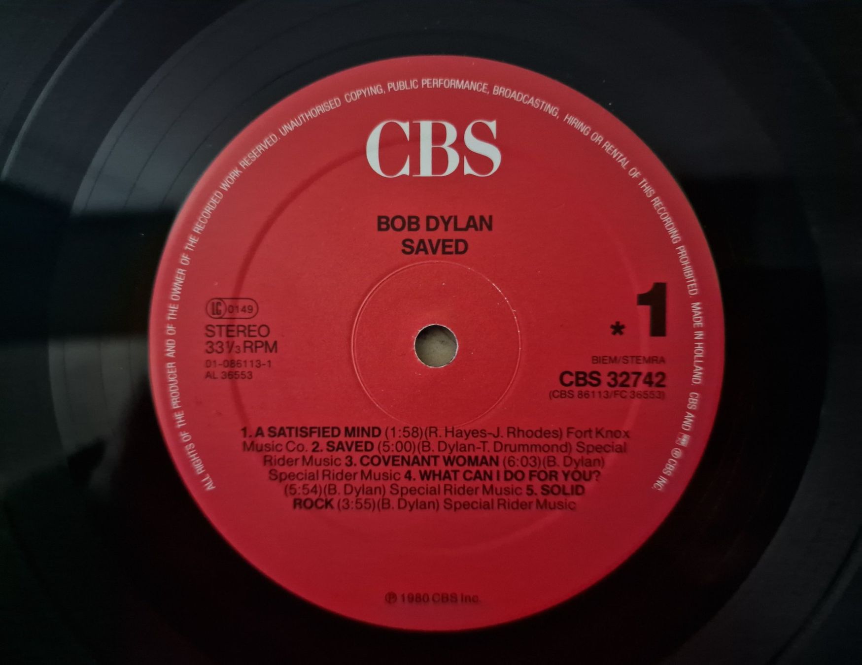 Dischi in vinile: Bob Dylan LP – Saved – Usato da Root venduto da atelier22 2