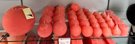 094 Posten Raureif Kerzen coppertan aus Liquidation