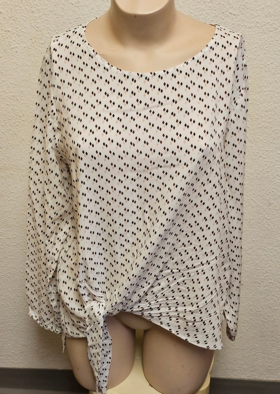 Gerry Weber Camicette: Samoon by Gerry Weber Bluse Gr. 52 Weiss Baumwolle Langarm K – Usato da Urdorf venduto da ole_mrp9 5