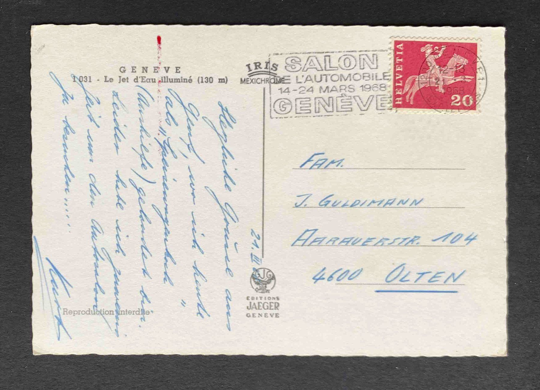 Cartoline postali: AK Geneve – Usato da Goldau venduto da artelier1 1