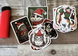 Weihnachten Christmas Kleber f. Geschenke o. Briefe 50 St. 