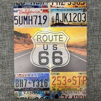 Route 66 Metal Art Schild