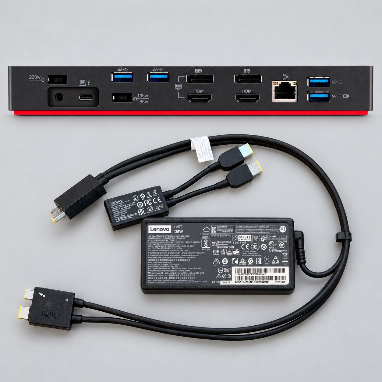 Lenovo Dockingstation: Lenovo Dockingstation Thund.3 mit Work.Kabel und Lenovo Slim – Gebraucht aus Dietikon von TECHWERK24