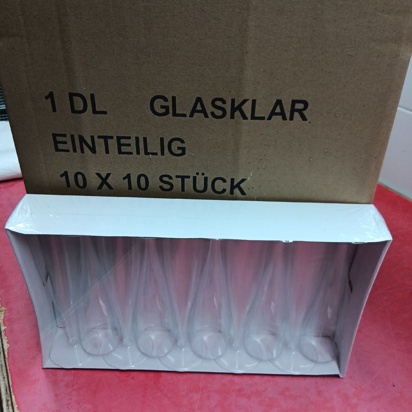 Gläser: 100 Stk. Sektgläser 1dl – Neu und originalverpackt aus Zell LU von erwin61