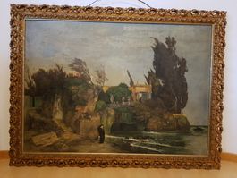 Kopie von Arnold Böcklin's Villa am Meer II (Öl-Gemälde)