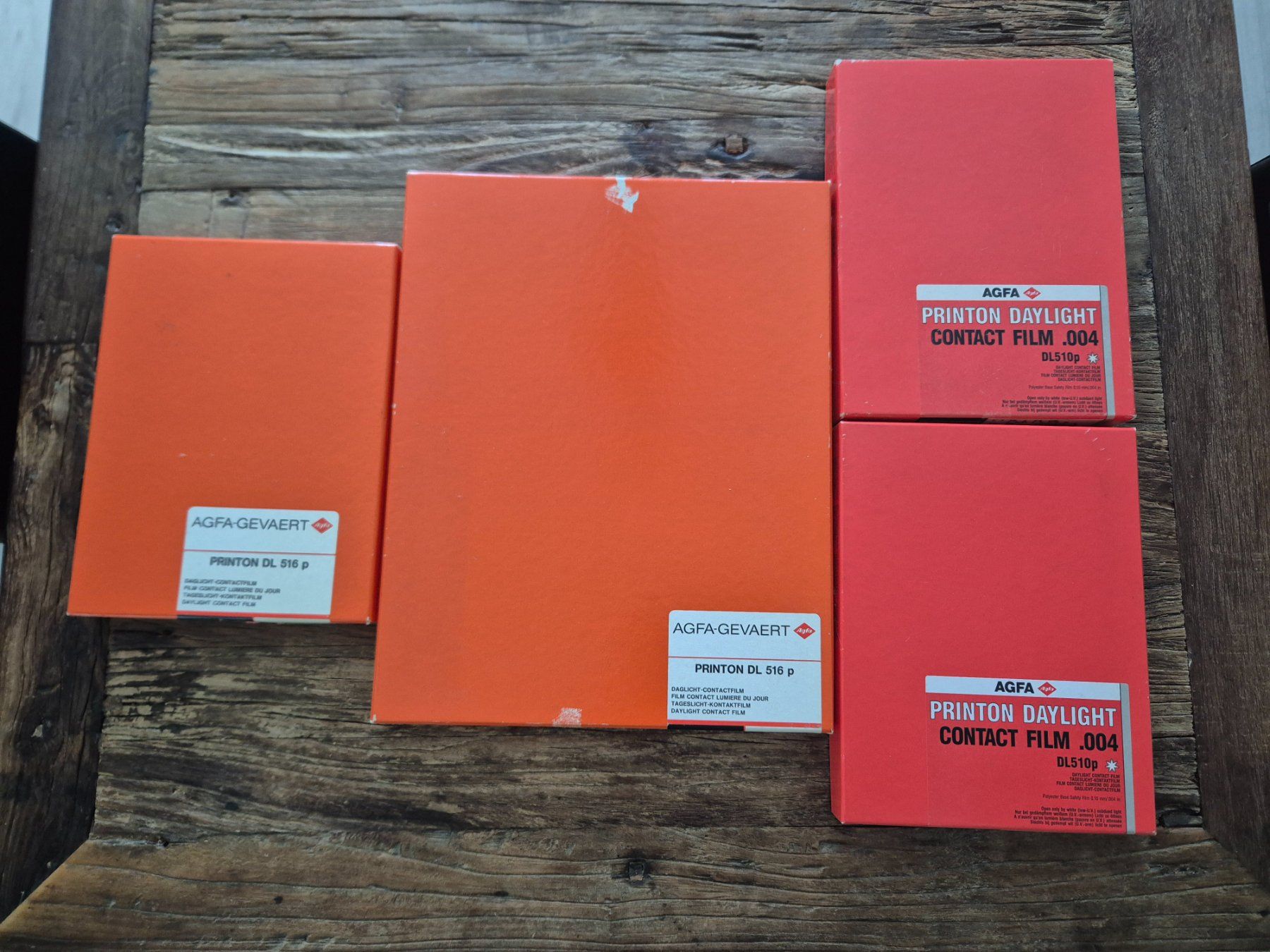 Pellicole: 4 leere Agfa Printon Schachteln. – Usato da Berg SG venduto da Bolle01 1