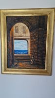 Tableau Randa Ayoub 93 vue mer 65X80 cm bon état