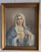 Antikes Marienbild mit goldenem Rahmen – 40 × 50 cm