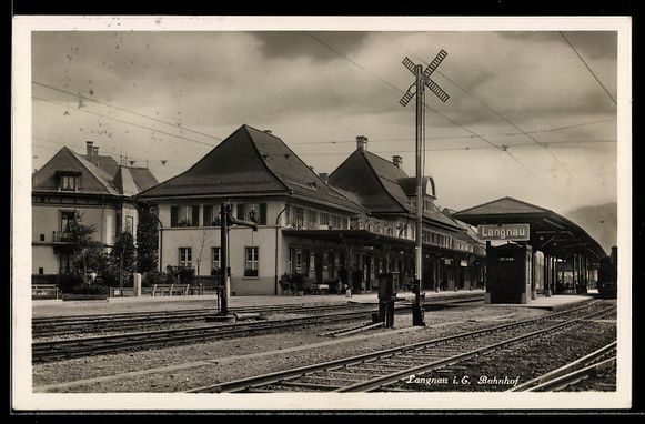 Ansichtskarten: AK Langnau a. E., Der Bahnhof – Gebraucht aus Berlin von bartko-reher