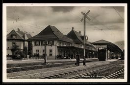 AK Langnau a. E., Der Bahnhof