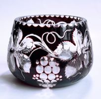 Antike*Böhmische Rosenvase*geschliffenem Kristall*****