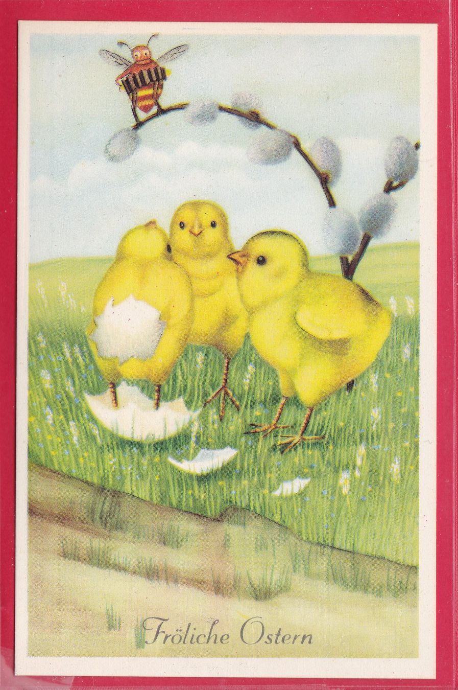 Ansichtskarten: FRÖHLICHE OSTERN – Gebraucht aus Oberrieden von Gebirgsstelze
