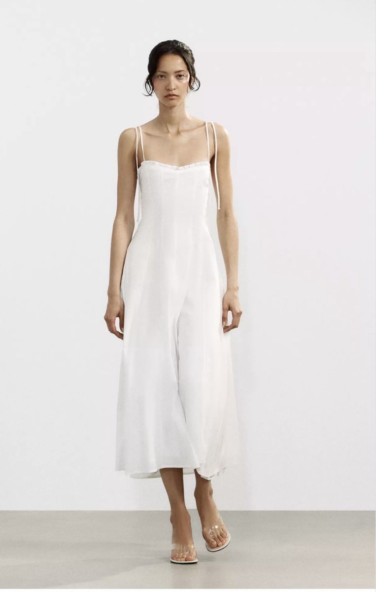 Vestiti: weißes Baumwollkleid M/robe en coton blanc M – Nuovo e nell'imballaggio originale da Veyras venduto da ValClasse