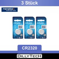 Renata CR2320 Lithium Knopfzellenbatterie - 3 Stk.