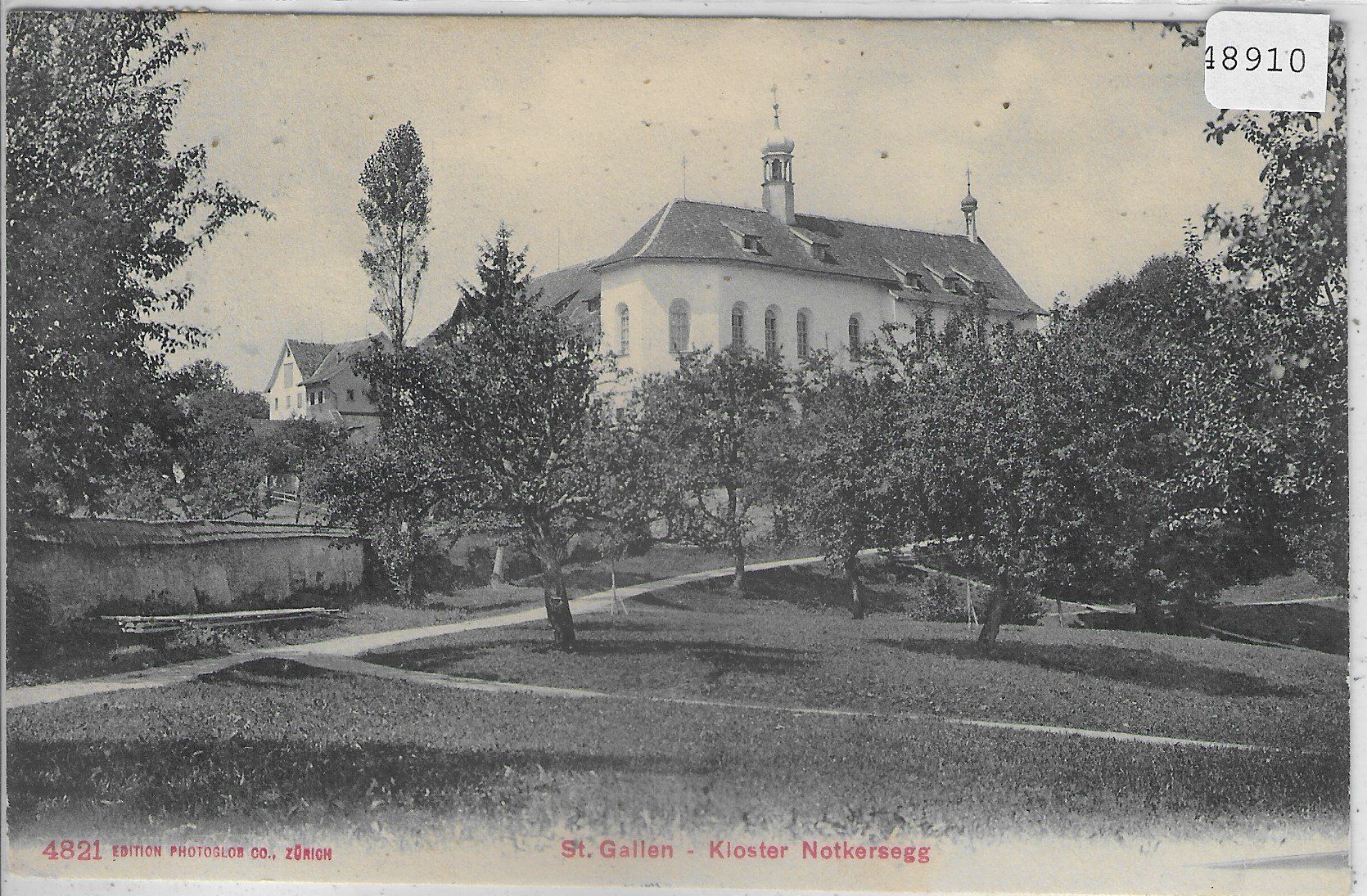 Cartoline postali: St. Gallen - Kloster Notkersegg – Usato da Ettingen venduto da Kartenplanet
