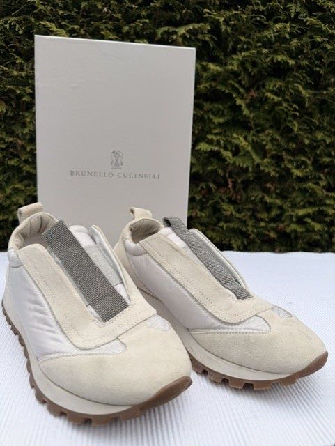 Brunello Cucinelli Scarpe da donna: Brunello Cucinelli - Sneakers mit Perlendesign - Gr 38 – Nuovo (secondo la descrizione) da Dübendorf venduto da kerstinbrisbane 3