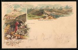 Litho Rigi, Aussicht vom Rothstock, Vitz