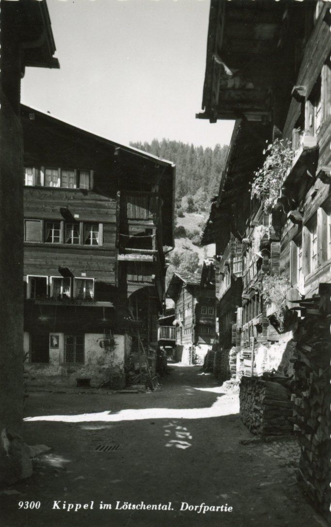 Cartoline postali: Kippel   VS  im Lötschental   -   Dorfpartie – Usato da Brig venduto da Valcards54