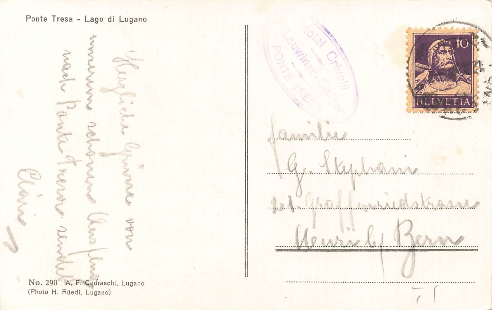 Cartoline postali: Ponte Tresa TI – Usato da Biasca venduto da Blenio71 1