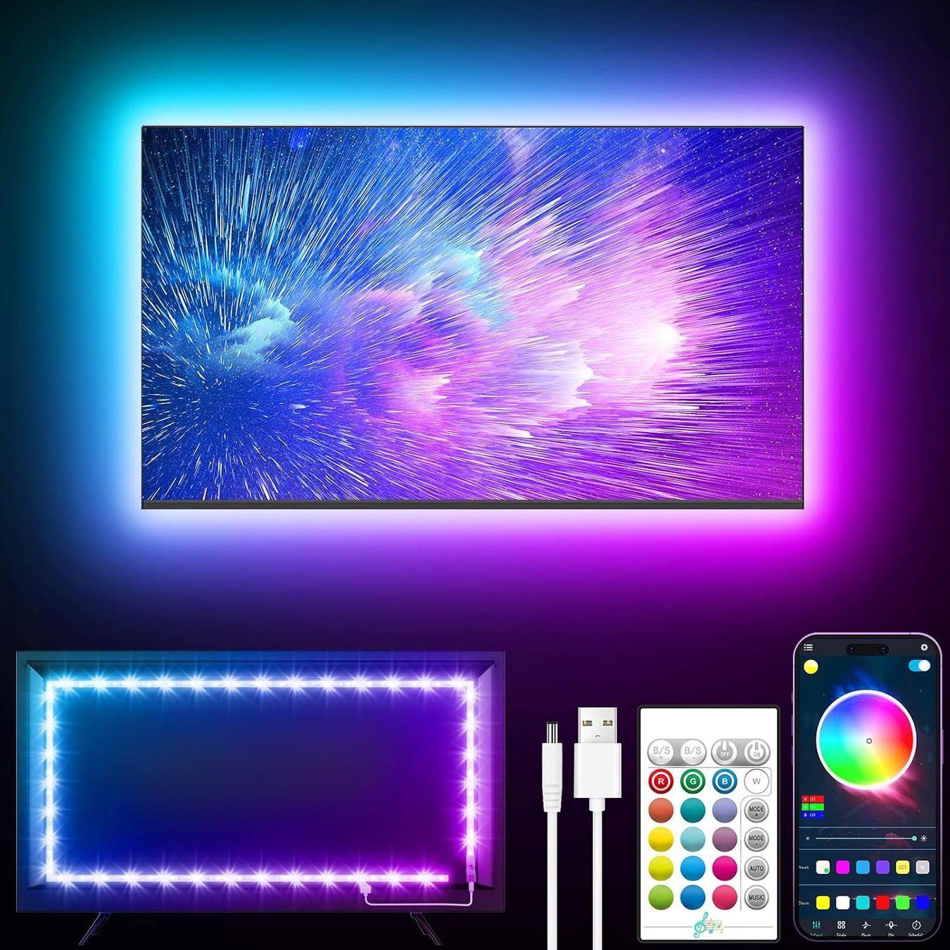 Ghirlande e barre luminose: TV LED Lichter – Nuovo e nell'imballaggio originale da Hundwil venduto da Stallone5