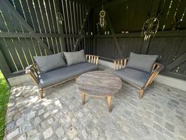 Garten Lounge Set aus Holz