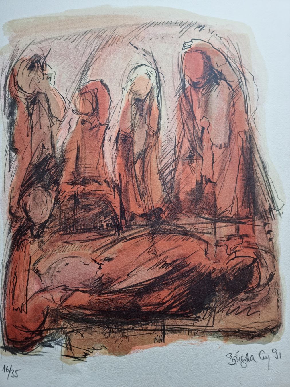 Arts picturaux & lithographies: Brigitta ENZ  LITHOGRAPHIE SIGNIERT NUMMERIERT – D'occasion à Gersau par grafik-kunst 1
