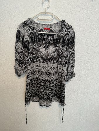 leichte Bluse S.Oliver schwarz weiss Gr. S / 36