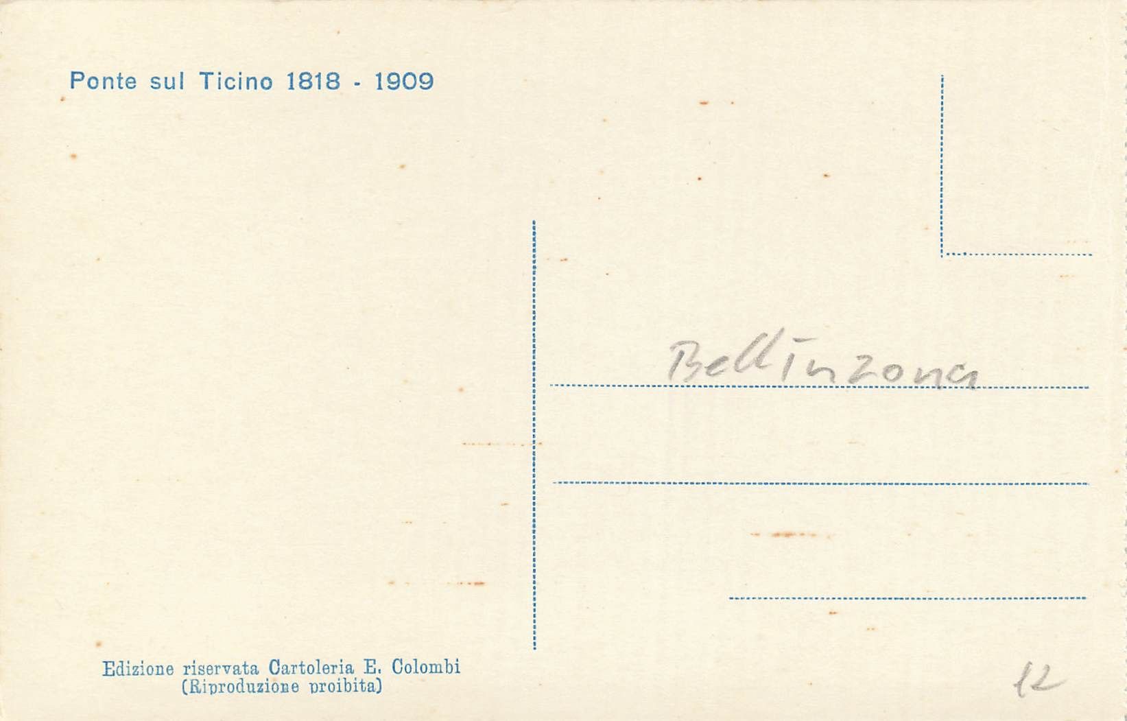 Cartoline postali: Bellinzona ponte sul Ticino – Usato da Biasca venduto da Blenio71 1