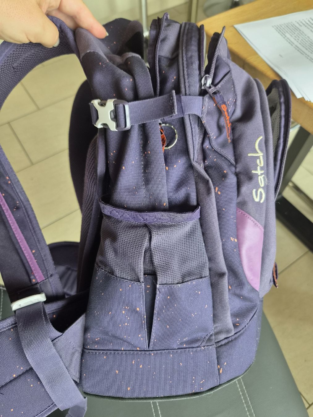Borse & Zaini: Schulrucksack Satch lila gesprenkelt  – Usato da Sigriswil venduto da Aline_87 4