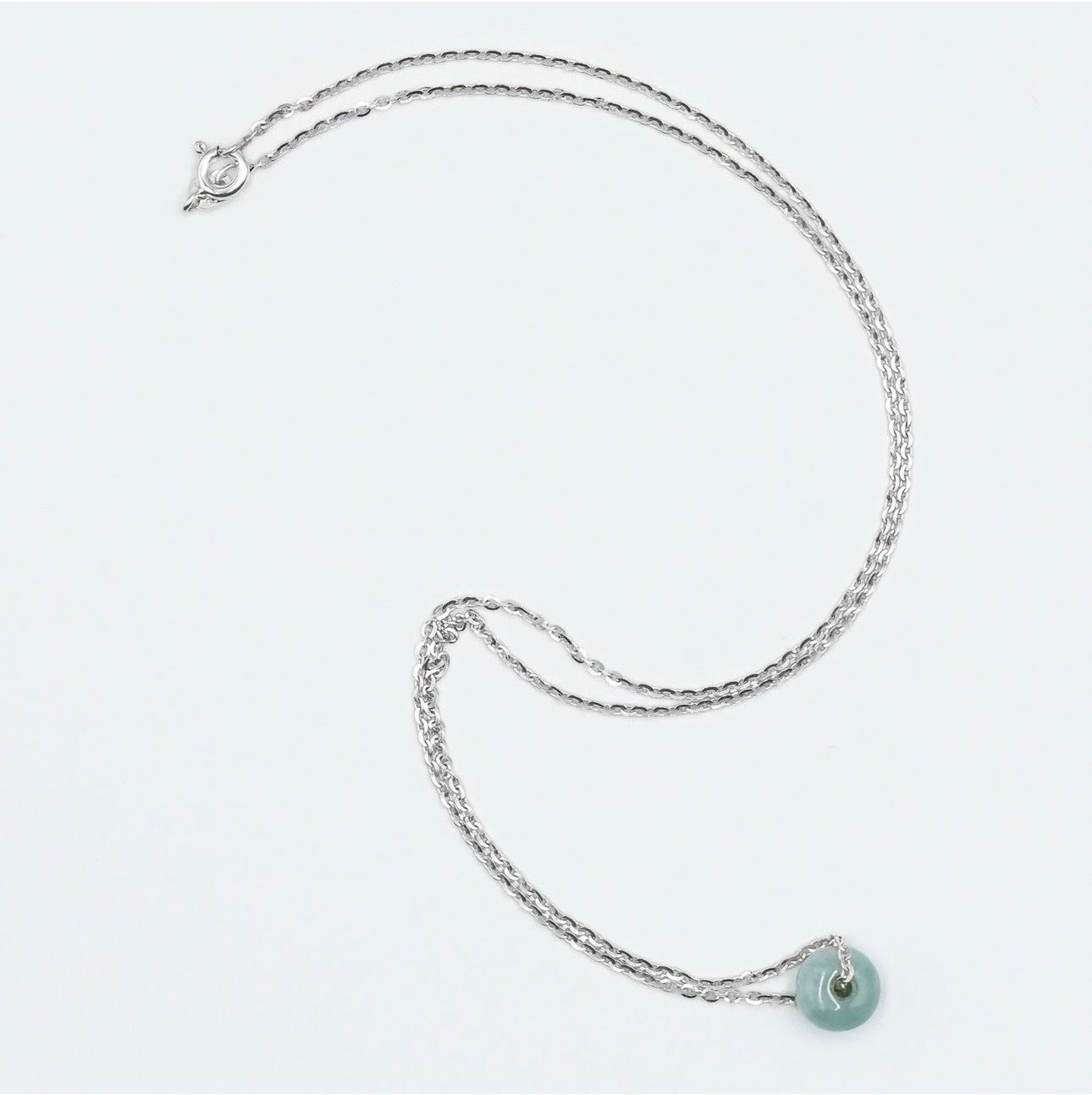 Catenine: Silberkette mit Jade – Nuovo e nell'imballaggio originale da Ruggell venduto da JadeShop 1