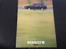 Renault 18 Break Verkaufsprospekt 16 Seiten guter Zustand
