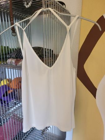 2er-Set Spaghettiträger-Tops / Camisole Weiss – Gr. 36
