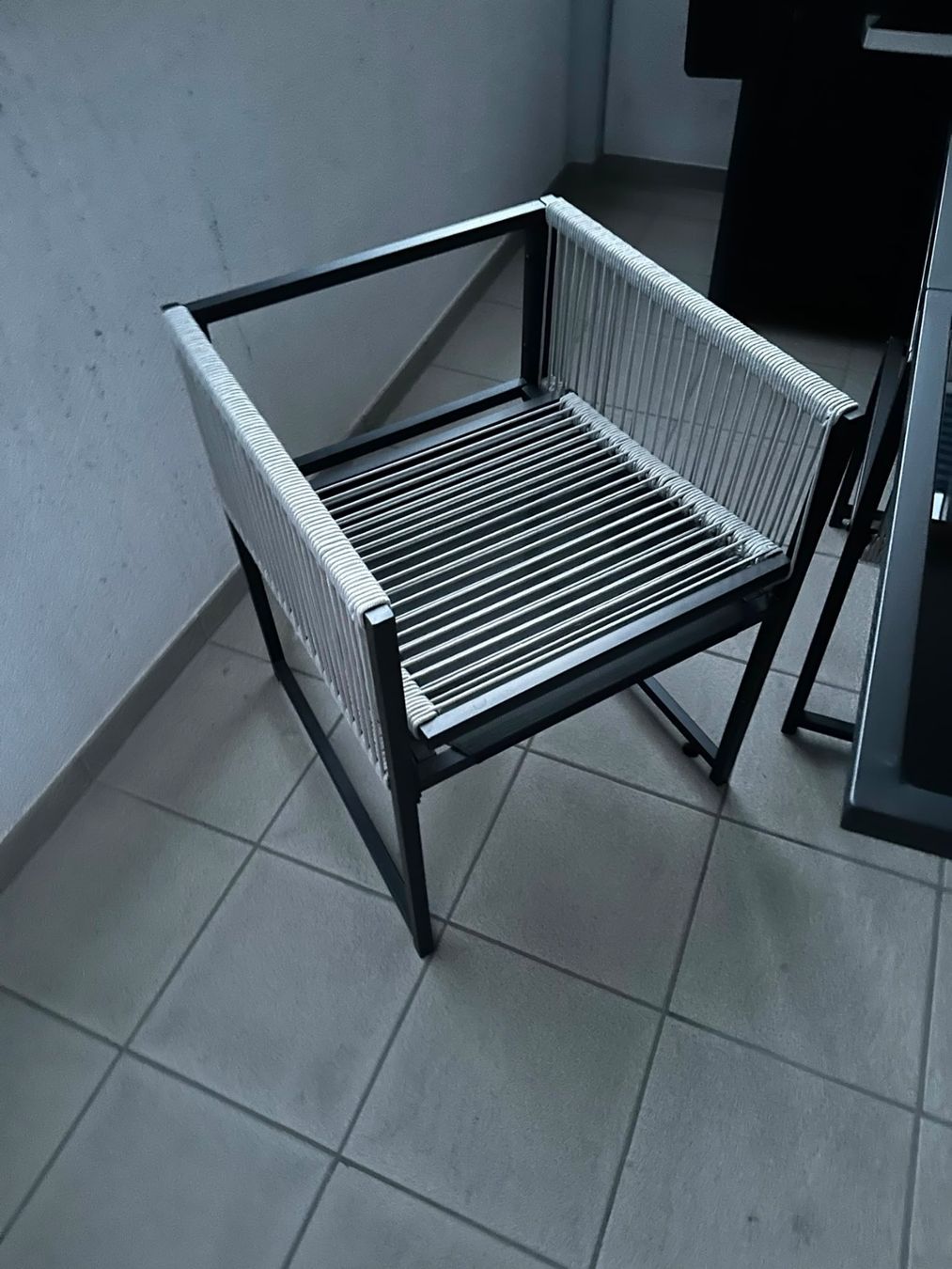 Tischset: Gartentisch mit 4 Stühlen schwarzes Glas Metall – Neu (gemäss Beschreibung) aus grenchen von cdlu 2