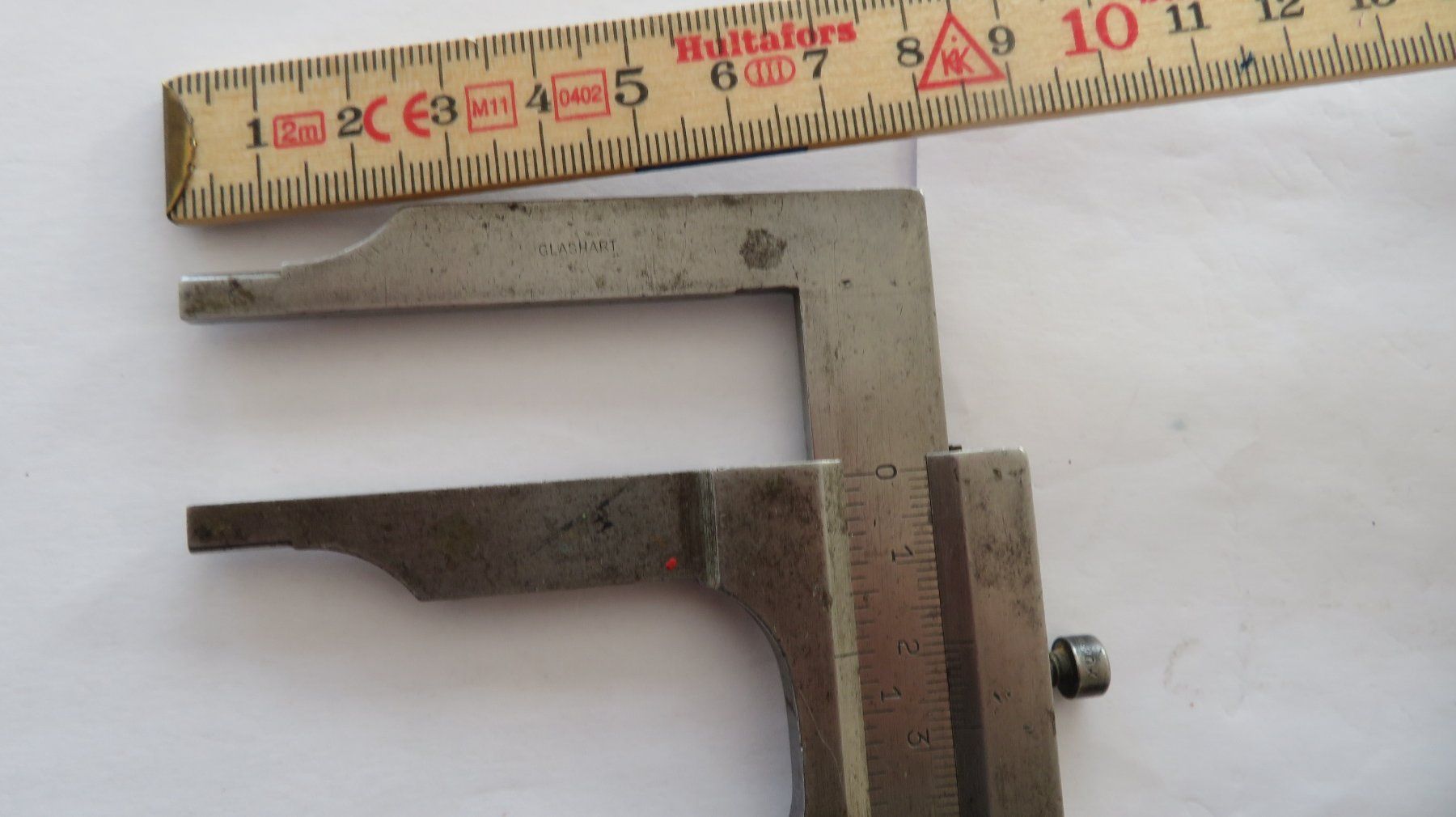Misurare: Schiebelehre, Messschieber antik gemarkt mit "Glashart" 19cm – Usato da Wetzikon ZH venduto da morda1954 6