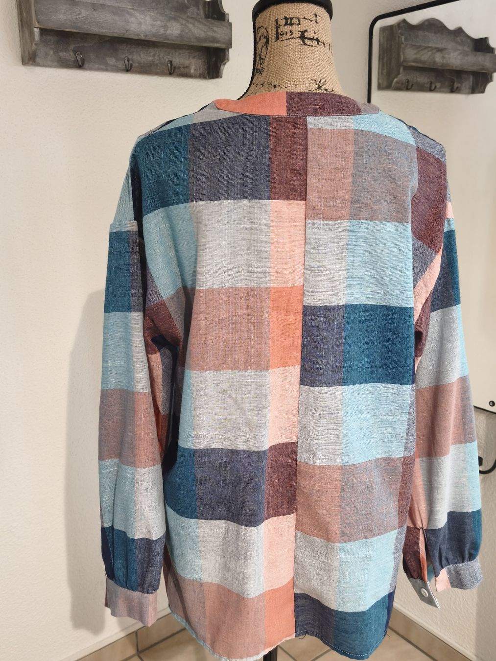 Camicette: Bluse kariert 100% Polyester Groesse L neuwertig – Nuovo (secondo la descrizione) da Emmetten venduto da SecondhandSiska 2