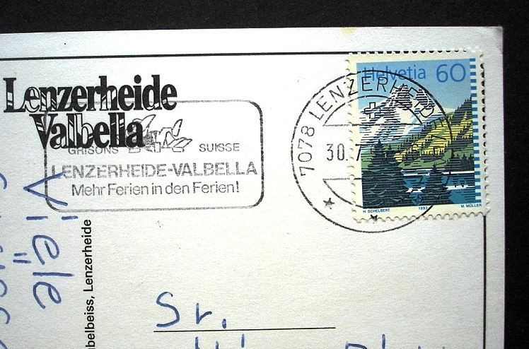 Ansichtskarten: LENZERHEIDE VALBELLA Seilbahn Rothorn - Postauto – Gebraucht aus Jona von philajona 1
