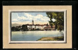 AK Olten, Flusspartie am Prt, 1912