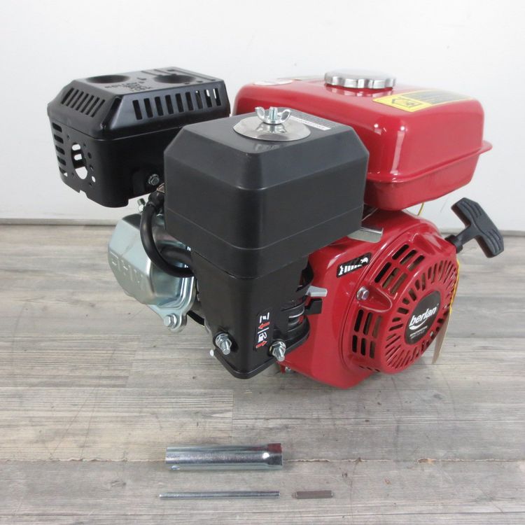 SICHENSH Benzinemotor, 4-takt, 7,5 pk, staande motor, 208CC kartmotor, benzinemotor, industriële motor, go-kart motor, luchtgekoelde motor, draagbare motor, 1 cilindermotor, trekstart, 3600 tpm (rood