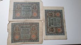🇩🇪 Germany Lot 3* 100 Mark 1922