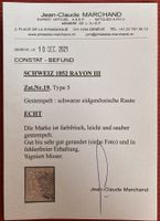 1852, Rayon III, No. 19, T5, Befund Marchand, SBK 1500 Fr.