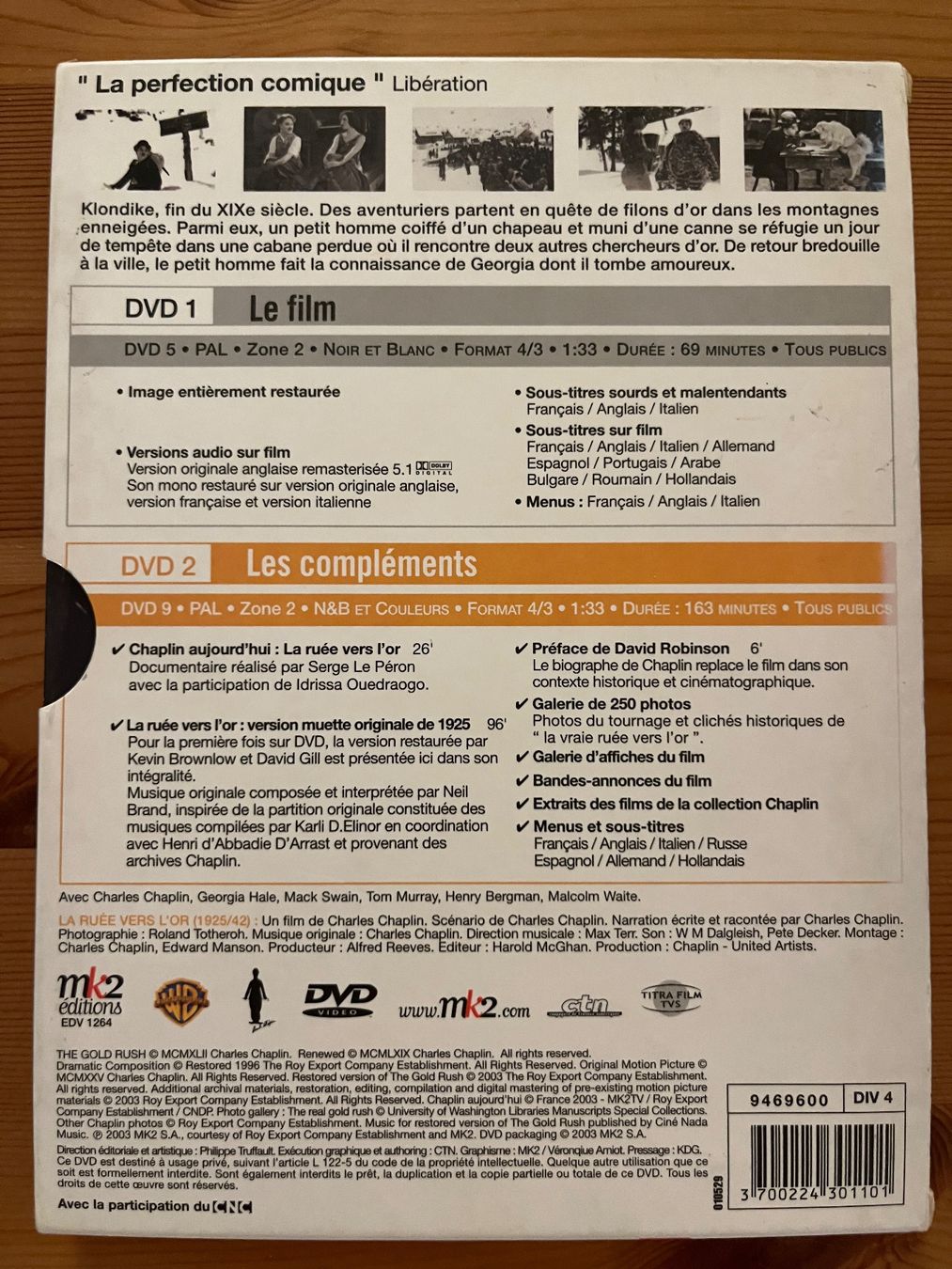 Tutti i DVDs: LA RUEE VERS L'OR - CHARLES CHAPLIN – Usato da Lausanne venduto da sbar224 1