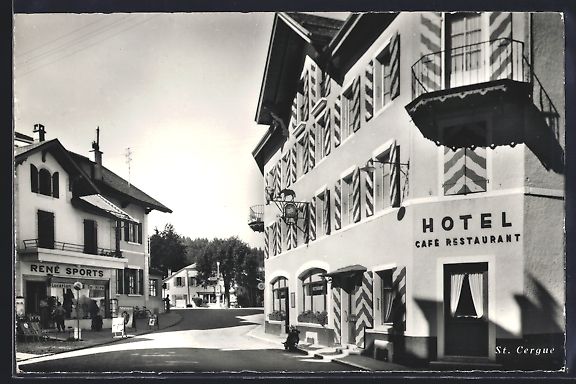 Cartoline postali: St. Cergue, Hotel-Cafe-Restaurant und Ge – Usato da Berlin venduto da bartko-reher