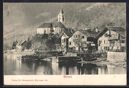 AK Brienz /BE, Teilansicht mit Kirche