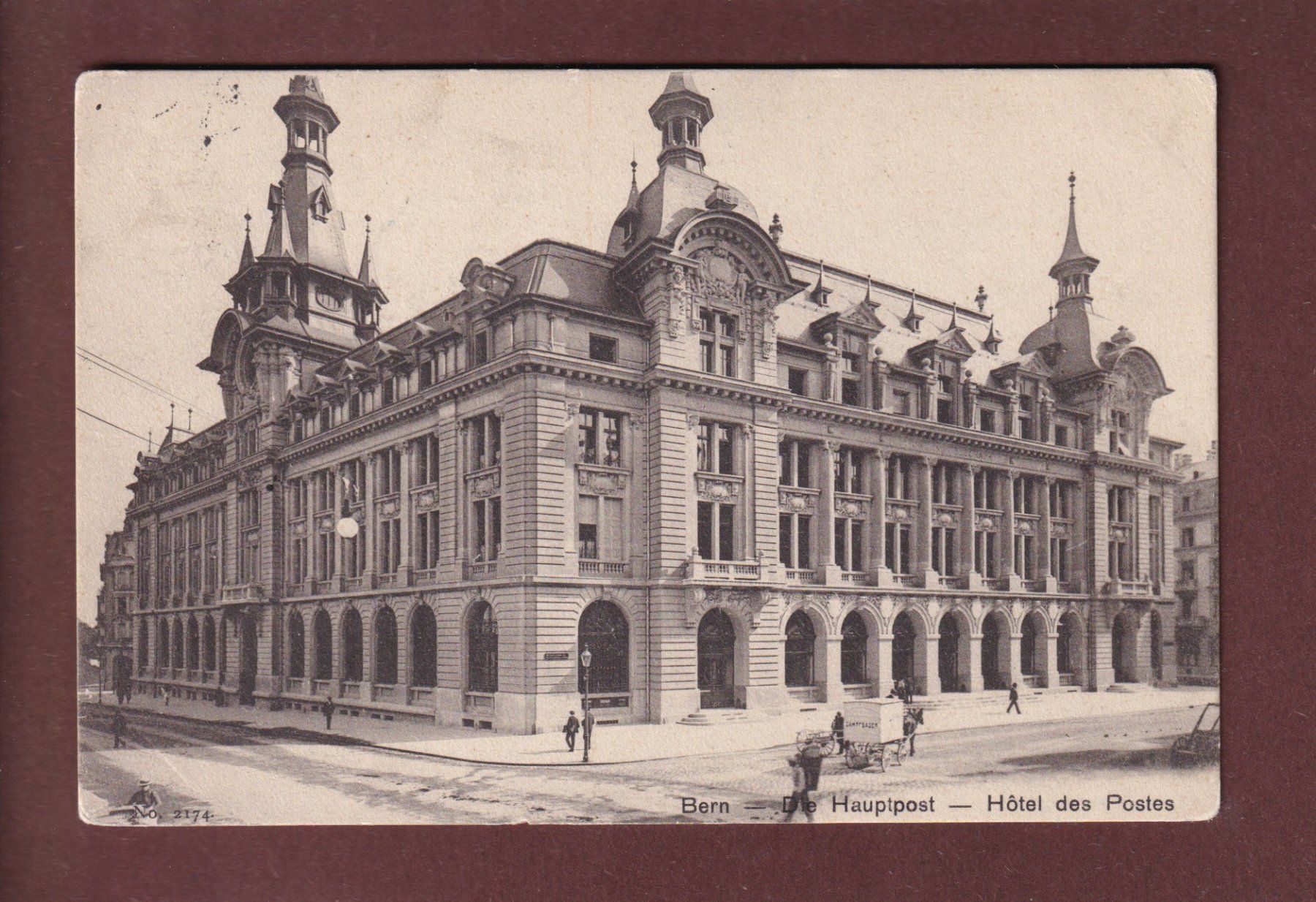 Cartoline postali: BERN - Hauptpost - 1905 – Usato da Pully venduto da nicecards