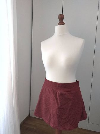 Damen Rock Bordeaux gepunktet, selbst genäht, Gr. L/44