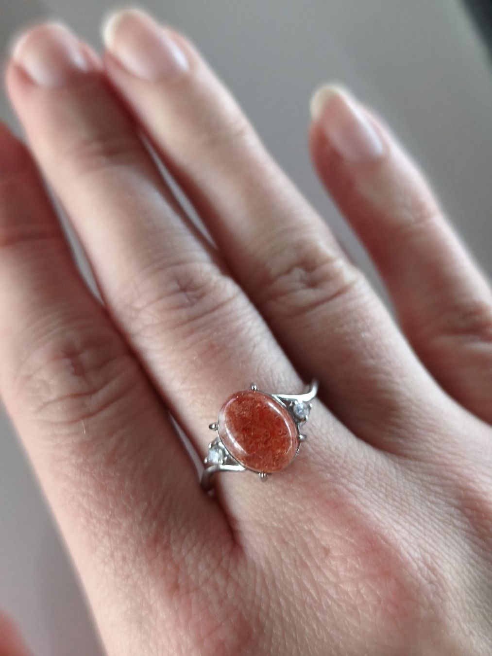 Anelli: Wunderschöner Sonnenstein Ring, Silber 925 verstellbar  – Usato da St. Gallen venduto da GIULESGG 8
